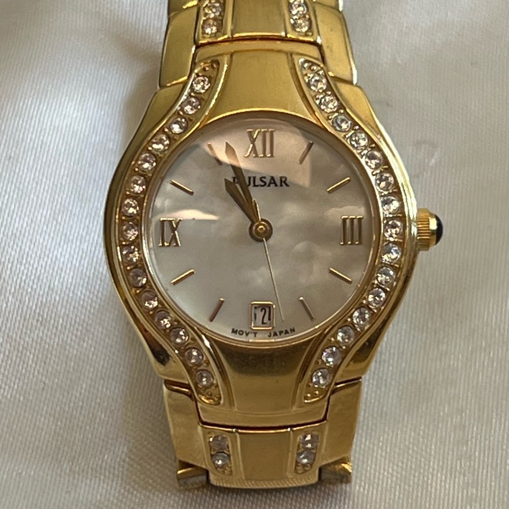 Pulsar x Seiko Gold-Tone Stainless Steel and Crystal Women’s Watch